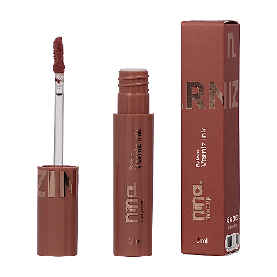 Batom Líquido Verniz Peach 02 - NINA MAKEUP