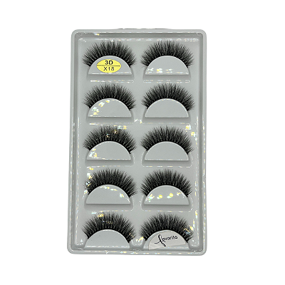 Caixa com 05 Pares de Cílios Postiços X18