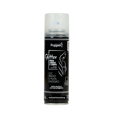 Spray Glitter para Cabelo e Corpo 150ml - POPPER