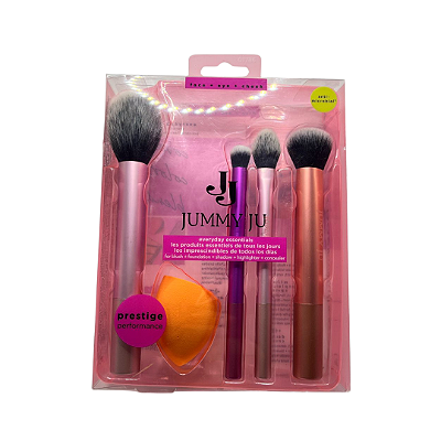 Kit Pincéis + Esponja Maquiagem