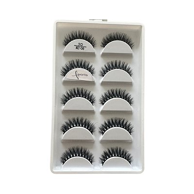 Caixa com 05 Pares de Cílios Postiços MZ 06