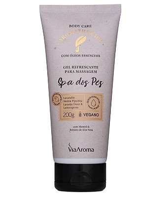 Gel Refrescante para Massagem Spa dos Pes Aromatherapy Via Aroma - 200g