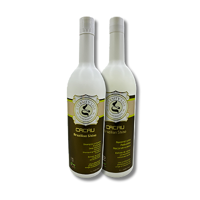 Escova Progressiva Brazilian Keratin Cacau |  Kit Shampoo + Reconstrutor 2x1L