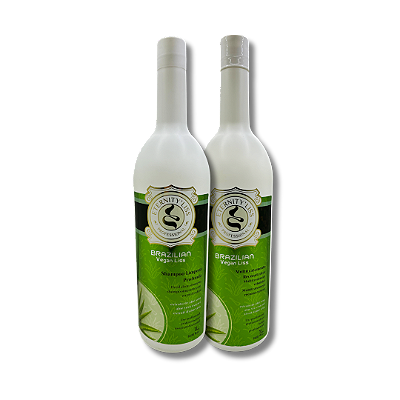 Escova Progressiva Brazilian Vegan Liss | Kit Shampoo + Reconstrutor 2x1L