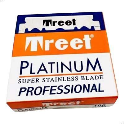 Treet Platinum Professional Super Stainless Blade Caixa Com 100 Lâminas De Barbear cortadas