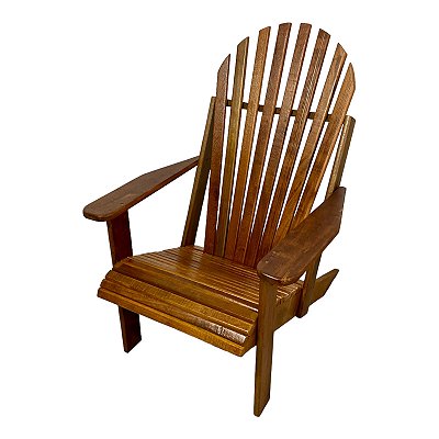 Cadeira Adirondack Pavão Madeira Nobre Demolição Envernizada