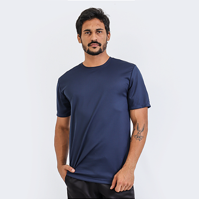 Camiseta Esportiva Dry Fit Masculina Poliéster Dry - Marinho