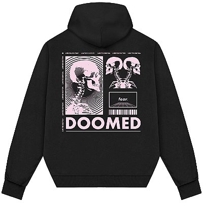 Blusão Blusa de Moletom Canguru Streetwear - Doomed Skull
