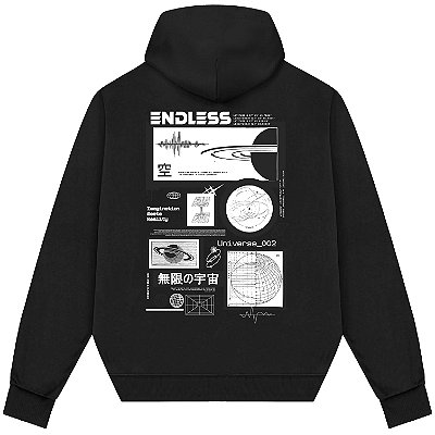 Blusão Blusa de Moletom Canguru Streetwear - Endless Saturn
