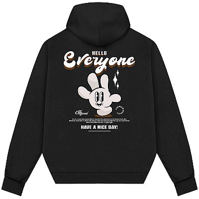 Blusão Blusa de Moletom Canguru Streetwear - Hello Everyone