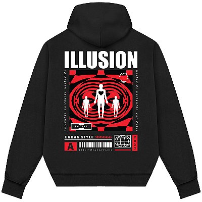 Blusão Blusa de Moletom Canguru Streetwear - Illusion Urban Style