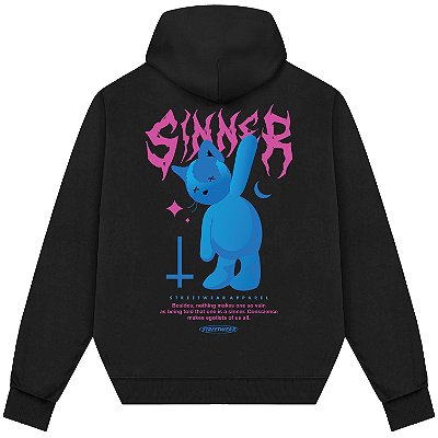 Blusão Blusa de Moletom Canguru Streetwear - Sinner