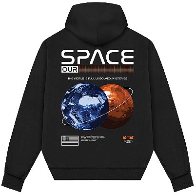 Blusão Blusa de Moletom Canguru Streetwear - Space Our