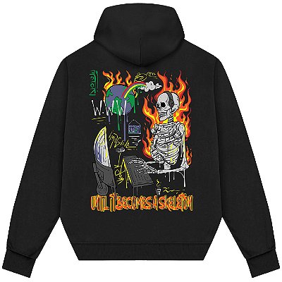 Blusão Blusa de Moletom Canguru Streetwear - Untill Be Comes a Skeleton