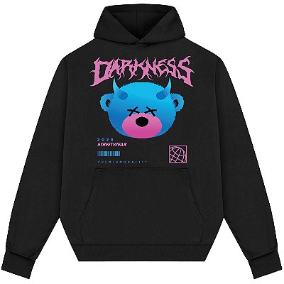 Blusão Blusa de Moletom Canguru Streetwear - Darkness