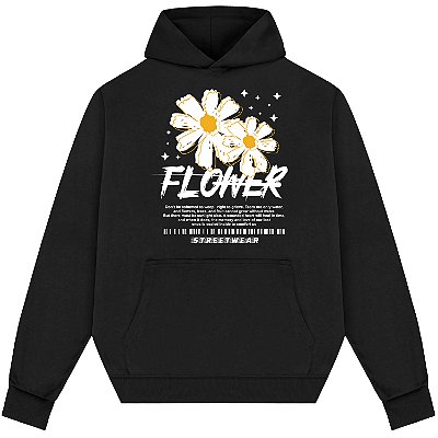Blusão Blusa de Moletom Canguru Streetwear - Flower Street