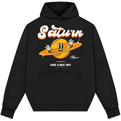 Blusão Blusa de Moletom Canguru Streetwear - Saturn Have a Nice Day