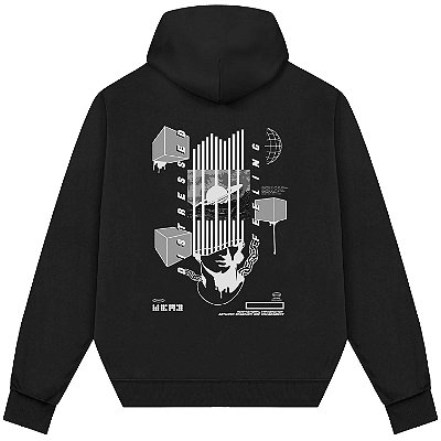 Blusão Blusa de Moletom Canguru Streetwear - Distressed Feeling