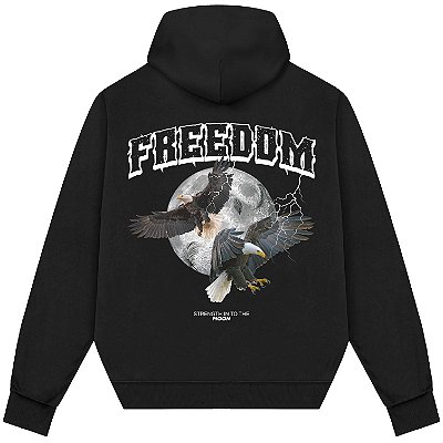 Blusão Blusa de Moletom Canguru Streetwear - Freedom Moon