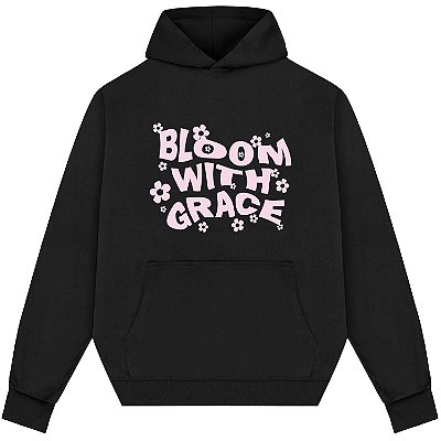Blusão Blusa de Moletom Canguru Streetwear - Bloom Whit Grace