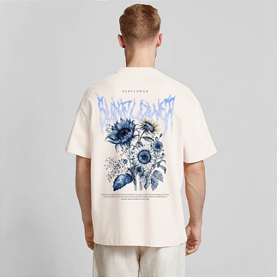 Camiseta Streetwear Masculina Algodão Estampada - Sun Flower