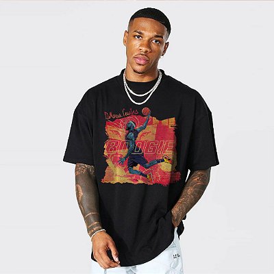 Camiseta Oversized Streetwear Masculino/Feminino DeMarcus Cousins - Preto