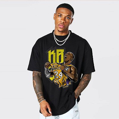 Camiseta Oversized Streetwear Masculino/Feminino Kobe Briant 24 - Preto