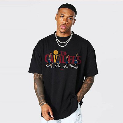 Camiseta Oversized Streetwear Masculino/Feminino Jayson The Cavaliers - Preto