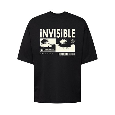 Camiseta Oversized Streetwear Masculina Estampa Costas Invisible