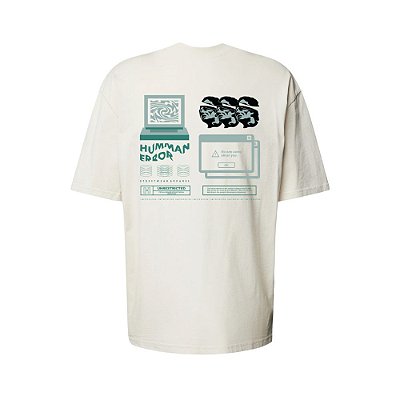Camiseta Oversized Streetwear Masculina Estampa Costas Humman Error