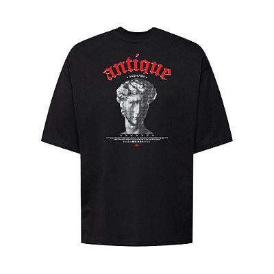 Camiseta Oversized Streetwear Masculina Estampa Costas Antique