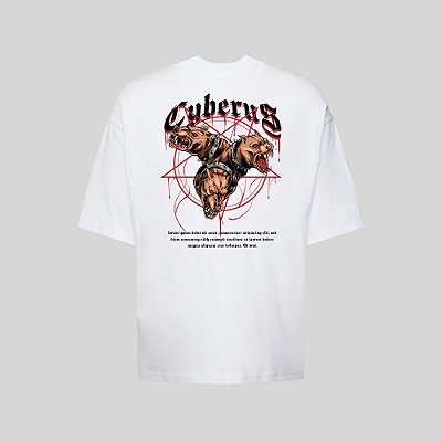 Camiseta Oversized Streetwear Masculina Estampa Costas Cyberus