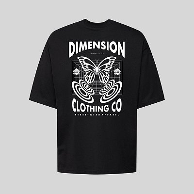 Camiseta Oversized Streetwear Masculina Estampa Costas Dimension Clothing