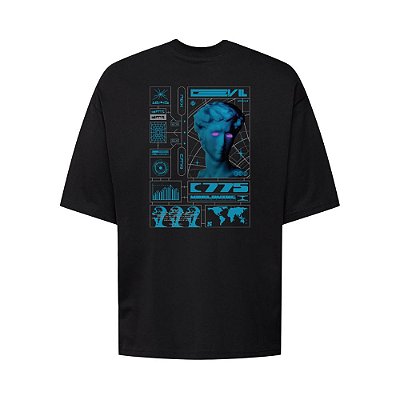 Camiseta Oversized Streetwear Masculina Estampa Costas Dvl 755