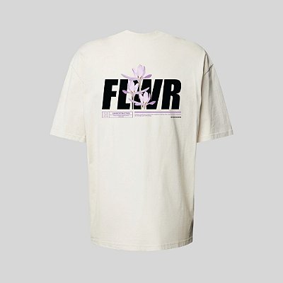 Camiseta Oversized Streetwear Masculina Estampa Costas Flwr Flower