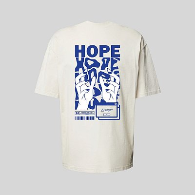 Camiseta Oversized Streetwear Masculina Estampa Costas Hope Hope