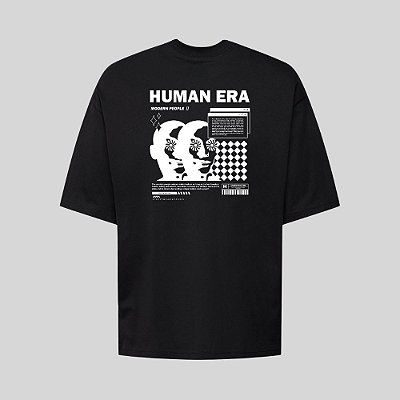 Camiseta Oversized Streetwear Masculina Estampa Costas Human Era