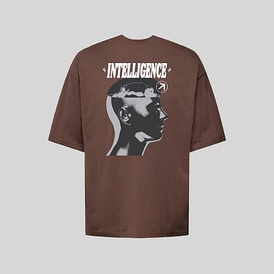 Camiseta Oversized Streetwear Masculina Estampa Costas Intelligence