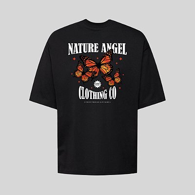 Camiseta Oversized Streetwear Masculina Estampa Costas Nature Angel Clothing Co