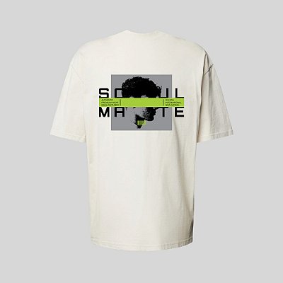 Camiseta Oversized Streetwear Masculina Estampa Costas Soul Mate