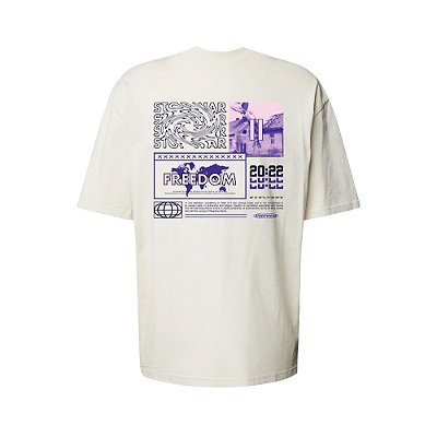 Camiseta Oversized Streetwear Masculina Estampa Costas Storwar Freedom