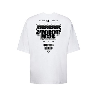 Camiseta Oversized Streetwear Masculina Estampa Costas Street Wear Super