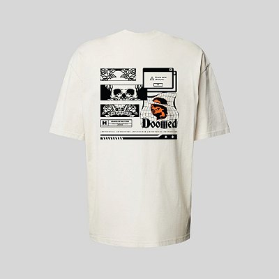 Camiseta Oversized Streetwear Masculina Estampa Costas The Doomed