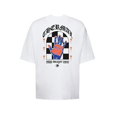 Camiseta Oversized Streetwear Masculina Estampa Costas Thermal Imager