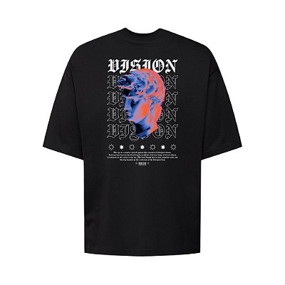 Camiseta Oversized Streetwear Masculina Estampa Costas Vision