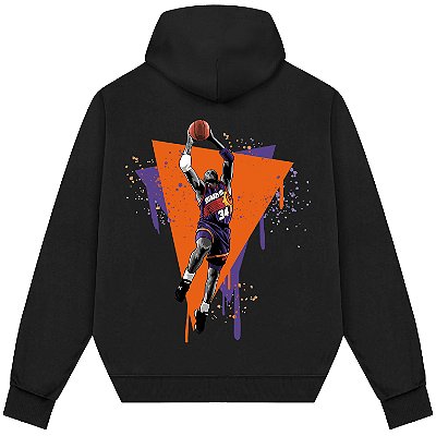 Blusão Moletom Streetwear Basquete Masculino Feminino Charles Barkley Chuck- Preto