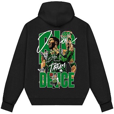 Blusão Moletom Streetwear Basquete Masculino Feminino Jayson Tatum Big Deuce - Preto