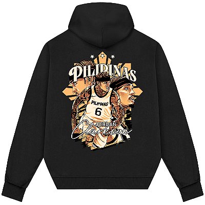 Blusão Moletom Streetwear Basquete Masculino Feminino Clarkson Pilipinas - Preto