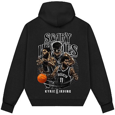 Blusão Moletom Streetwear Basquete Masculino Feminino Kyrie Irving - Preto
