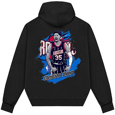 Blusão Moletom Streetwear Basquete Masculino Feminino Christian Wood - Preto